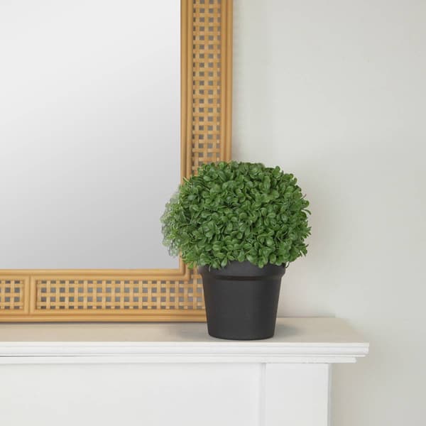 Northlight Seasonal Artificial Boxwood Ball Topiary in Round Pot