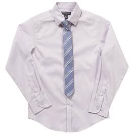Boys &#40;8-20&#41; Van Heusen Solid Shirt & Tie Set - Lavender