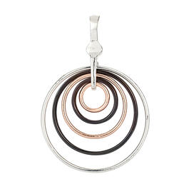 Wearable Art Tri-Tone Swinging Circles Enhancer Pendant