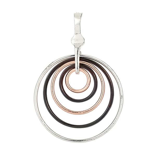 Wearable Art Tri-Tone Swinging Circles Enhancer Pendant - image 