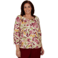 Plus Size Alfred Dunner Union Square Floral Painterly Blouse - image 1