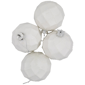 Northlight 4ct. White Glittered Christmas Glass Ball Ornaments - image 4