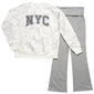Girls (7-16) No Comment NYC Camo Crew w/ Foldover Flared Leggings - image 1