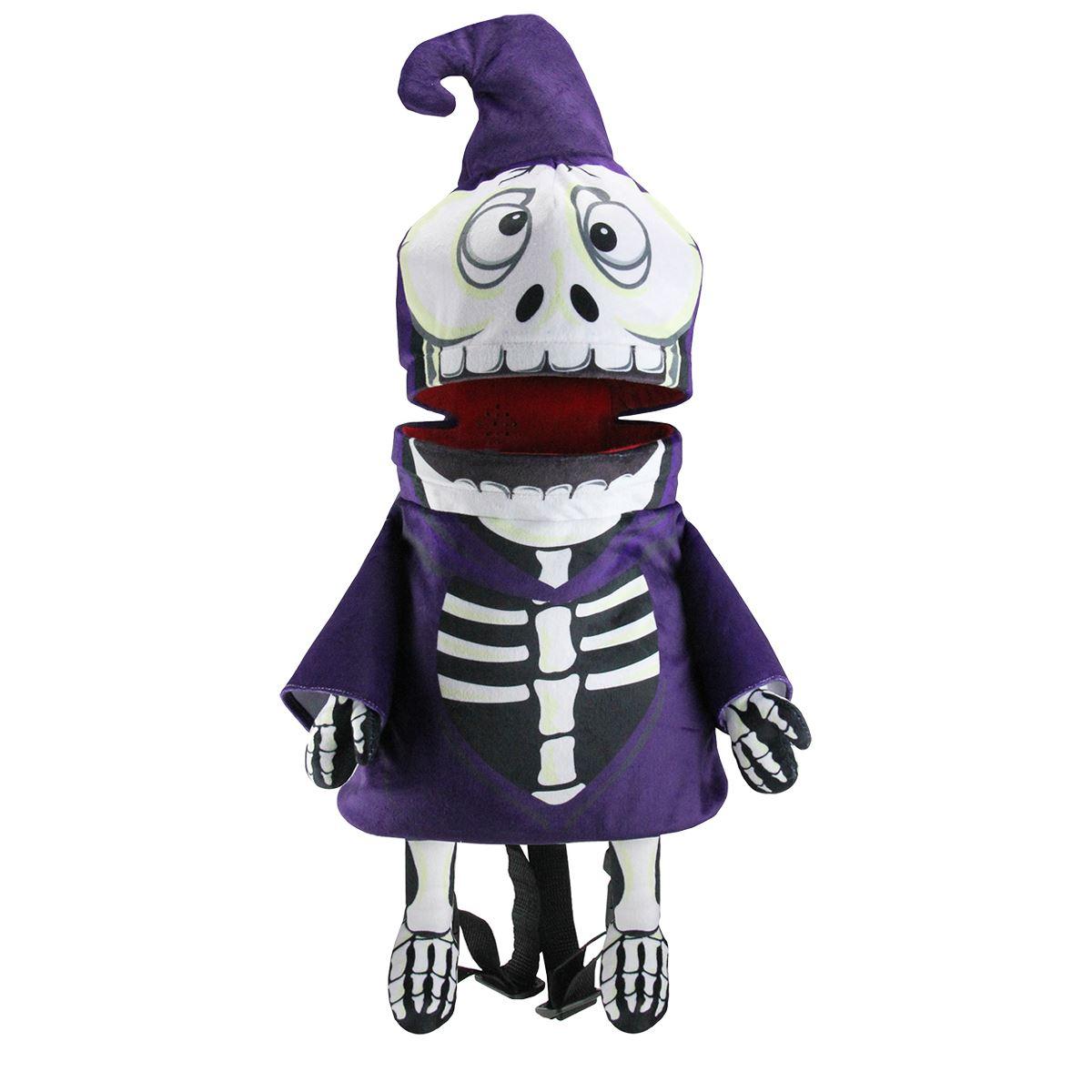 Northlight Animated Skeleton Halloween Trick or Treat Bag