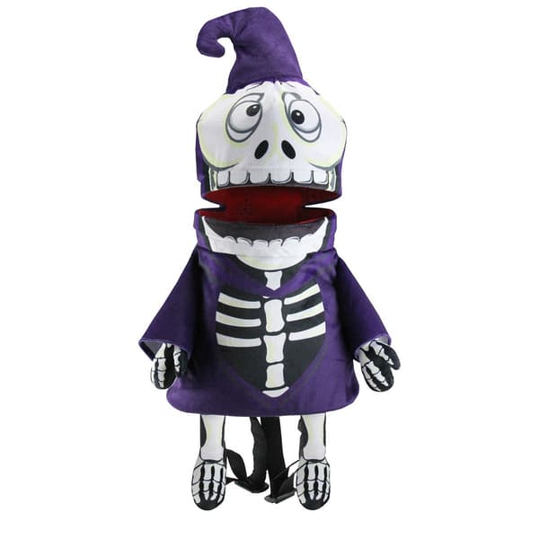 Northlight Animated Skeleton Halloween Trick or Treat Bag