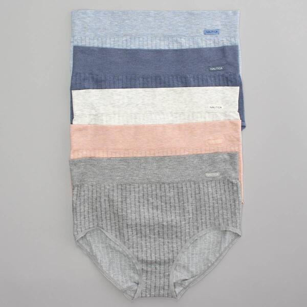 Womens Nautica 5pk. Ribbed Seamless Brief Panties  NT5835-5PKP - image 