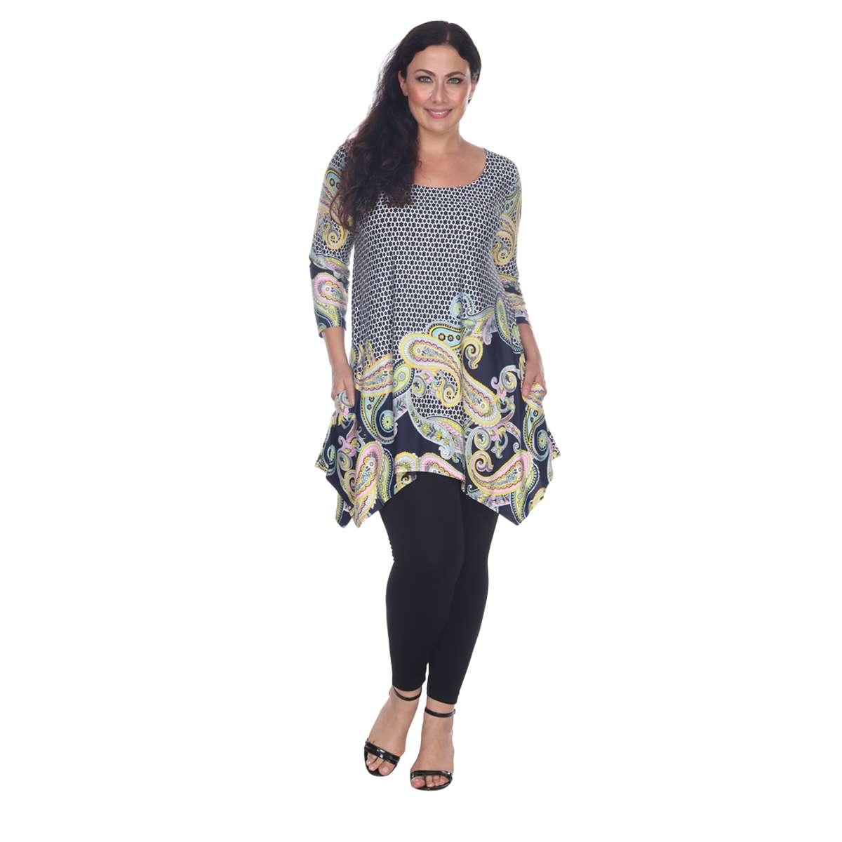 Plus Size White Mark Teagan Tunic Top