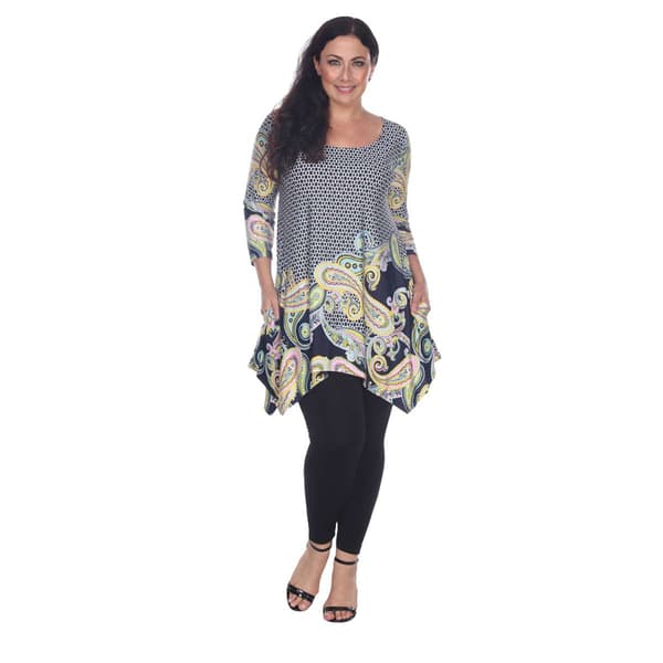 Plus Size White Mark Teagan Tunic Top