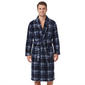 Mens Preswick & Moore(R) Plaid Velvet Robe - Navy/White - image 1