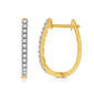 Nova Star&#40;R&#41; 1/4cttw. Lab Grown Diamond Huggie Hoop Earrings - image 1