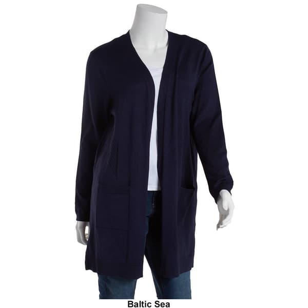 Womens 89th & Madison Long Sleeve Duster Cardigan