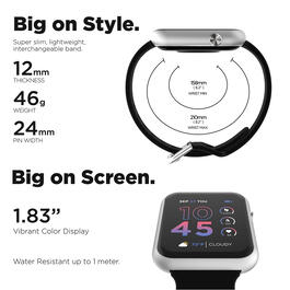 Adult Unisex iTouch Air 4 Black Smart Watch - TA4L01-B02