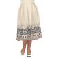 Plus Size White Mark Pleated Skirt with Border Prints - image 7
