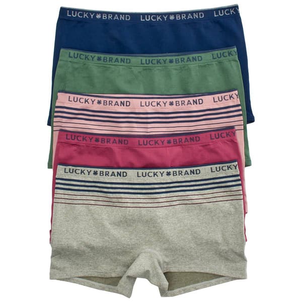 Womens Lucky 5pk. Seamless Boyshort Panties w/Logo LVD01580BV