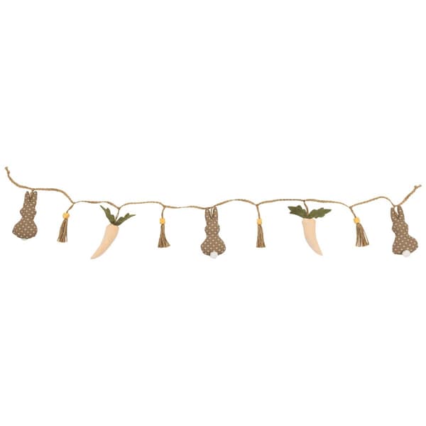 Northlight Seasonal Carrots & Bunnies Plush Easter Garland