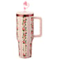 Agenda 40oz. Floral Stripe Travel Cup  -Pink - image 1
