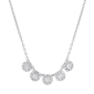Saffron 3ctw. Moissanite Diamond Floral Cluster Necklace - image 1