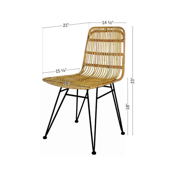 South Shore Balka Rattan Dining Chair - Set of 2