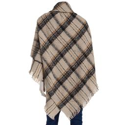 Womens Altare Classic Plaid Ruana Toggle