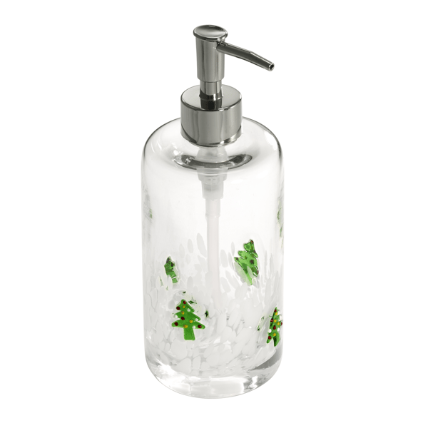 Avanti Decorated Trees Glass Soap & Lotion Dispenser