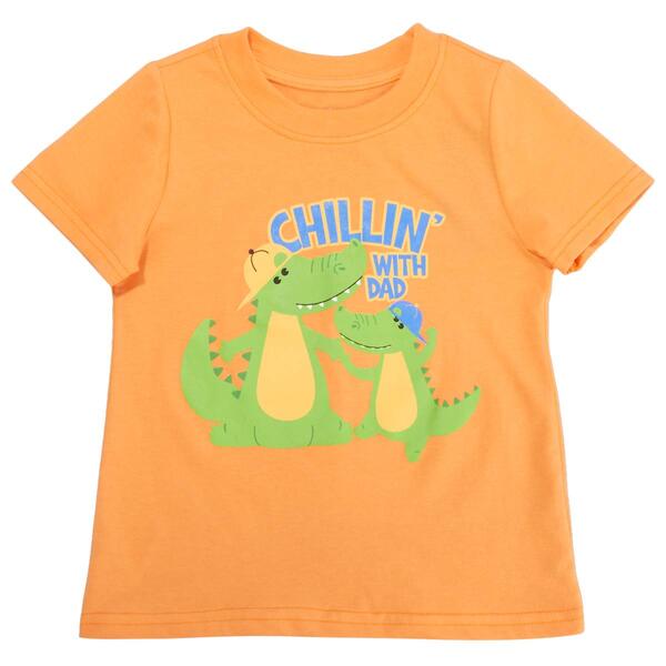 Boys &#40;4-7&#41; Tales & Stories Chillin With Dad Graphic Tee - Orange - image 