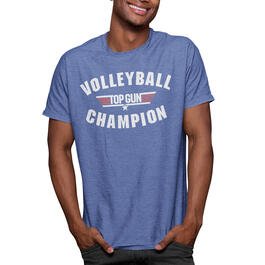 Young Mens Top Gun Volleyball Champion Graphic Tee