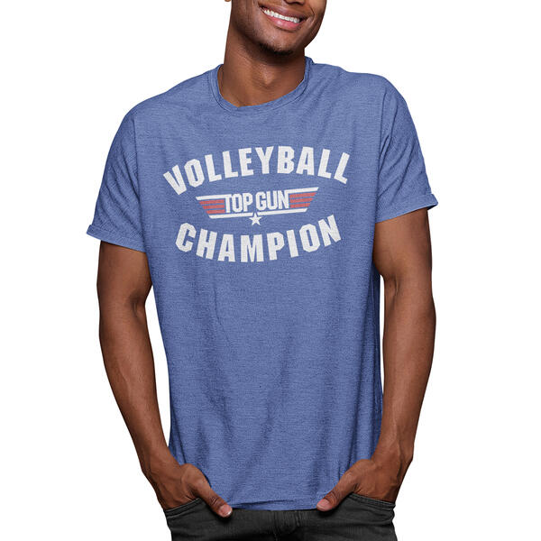 Young Mens Top Gun Volleyball Champion Graphic Tee - image 