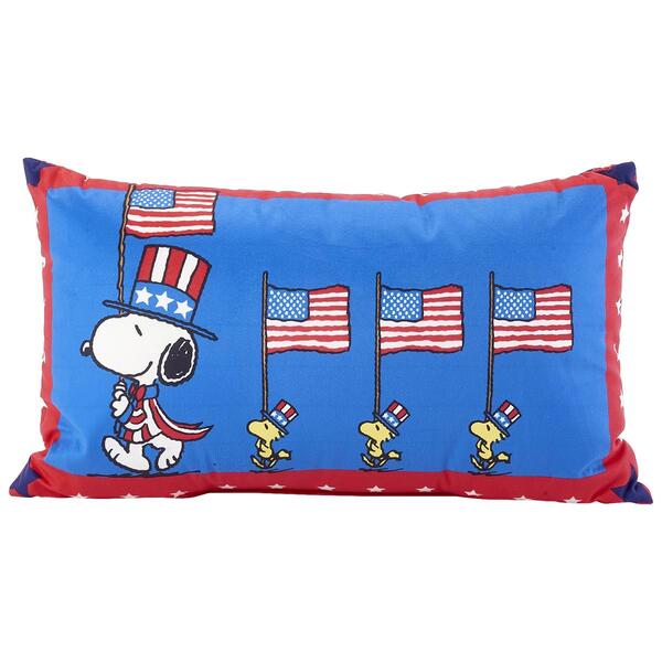 Snoopy Flag Decorative Pillow - 12x20 - image 