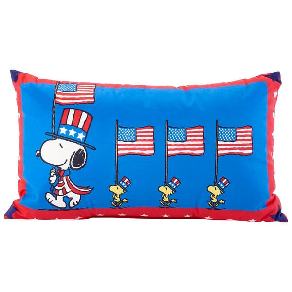 Snoopy Flag Decorative Pillow - 12x20 - image 