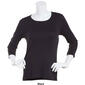 Womens Architect® 3/4 Sleeve Rib Scoop Neck Top - image 3