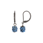 1928 Jewelry Black-Tone Blue Fireball Earrings - image 1