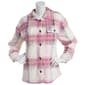 Plus Size French Laundry Plaid Button Front Sherpa Jacket-Vanilla - image 1