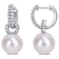 Gemstone Classics(tm) Pearl & Topaz Hoop Earrings - image 1