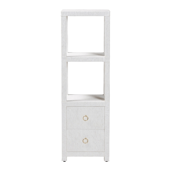 bali & pari Xavier Grasscloth Tall Storage Cabinet