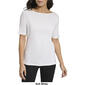 Womens Calvin Klein 3/4 Sleeve Knit Tee w/Shoulder Buttons - image 4