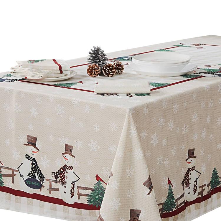 Avanti Country Snowman Holiday Tablecloth