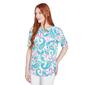 Womens Ruby Rd. Spring Oasis Short Sleeve Paisley Tee - image 3