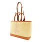 Tommy Bahama Leather Trim Raffia Tote with Pouch - image 2