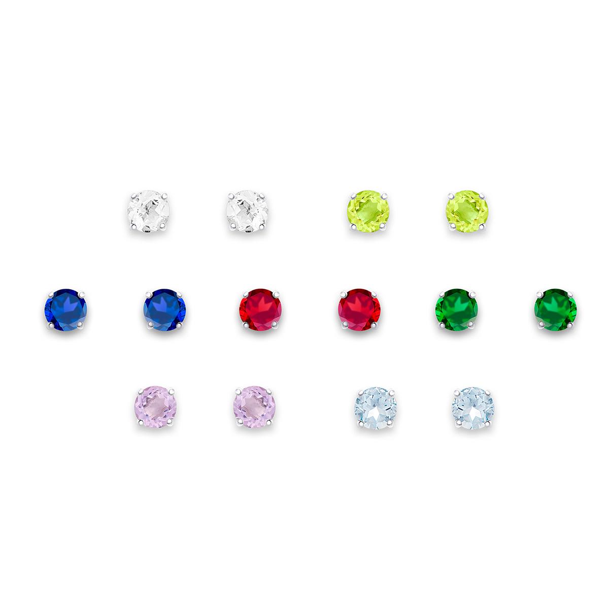 Gianni Argento 7pr. Sterling Silver Stud Earrings Set