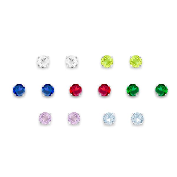 Gianni Argento 7pc. Sterling Silver Stud Earrings Set - image 
