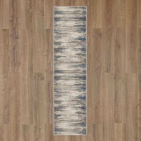 Mohawk Home Furie Stripe Light Grey Runner - image 