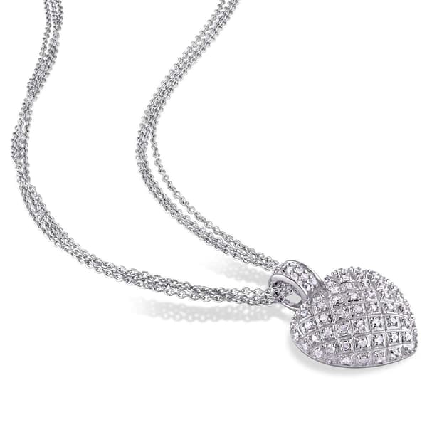 Diamond Classics&#8482; Sterling Silver Diamond Heart Necklace