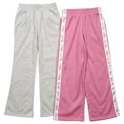 Girls (7-16) Aeropostale 2pk. Wide/Flare Fleece Lined Pants -Pink