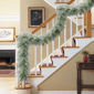 Puleo International 9ft. Pre-Lit Warm White Flocked Garland - image 2