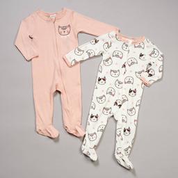 Baby Girl (NB-9M) bon bebe(R) 2pk. Kitten & Daisy Sleep & Play