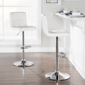 Linon Home Decor Brandt White Faux Leather Adjustable Barstool - image 6