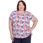 Plus Size Alfred Dunner Land Of The Free Flag Hearts Drawstring Tee - image 1