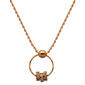 18kt. Rose Gold Over Bronze Rings Cubic Zirconia Necklace - image 1