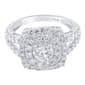 Nova Star® Sterling Silver Lab Grown Diamond Halo Cushion Ring - image 2