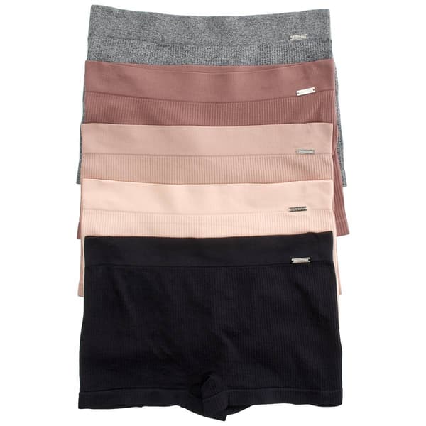 Womens Nautica 5pk. Seamless Ribbed Boyleg Panties NT3670-5PKF - image 